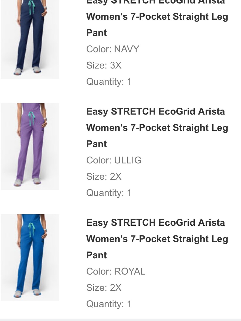 women’s scrub pants - Picture 3 of 5